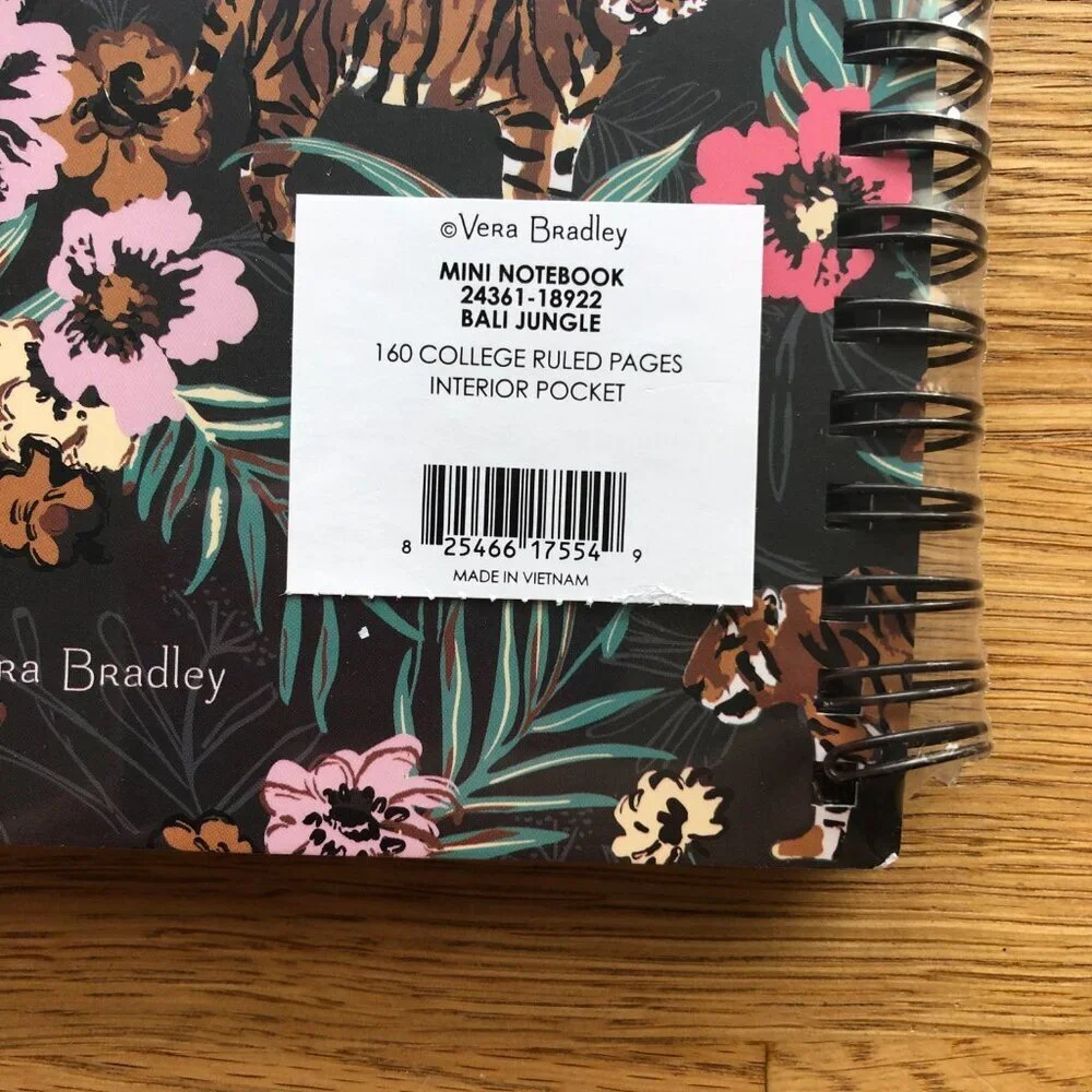 Vera Bradley Bali Jungle Mini Notebook NWT